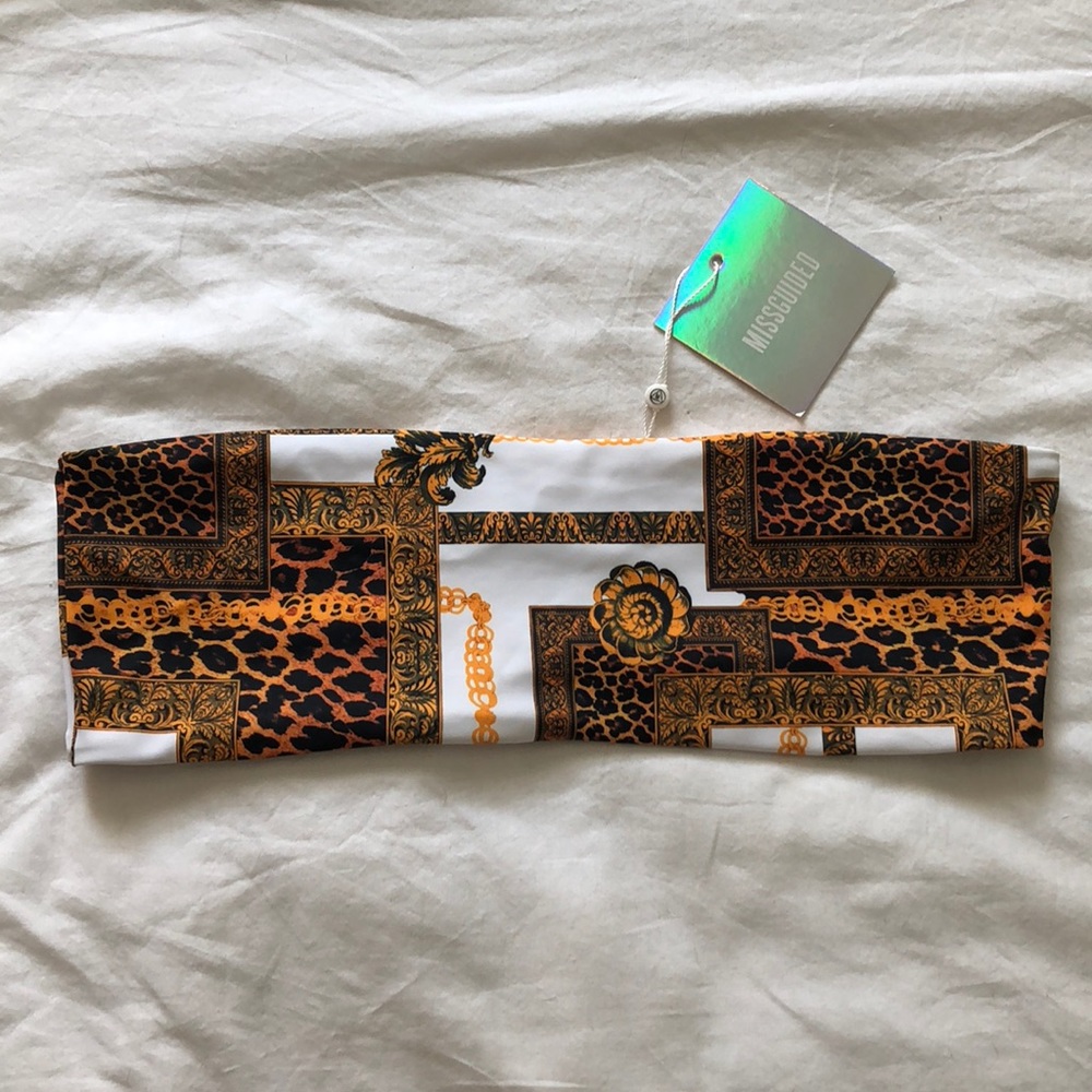 Missguided ASOS Brand New Swim Strapless Bandeau